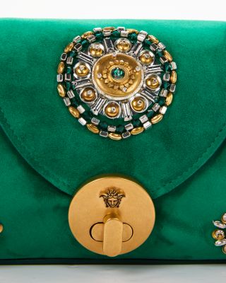 Small Embellished Suede Clutch