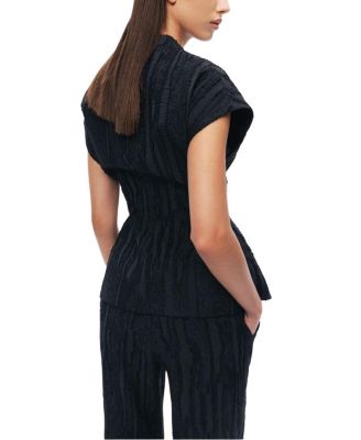  Textured Belted Vest