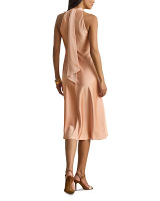 Satin Charmeuse Halter Cocktail Dress