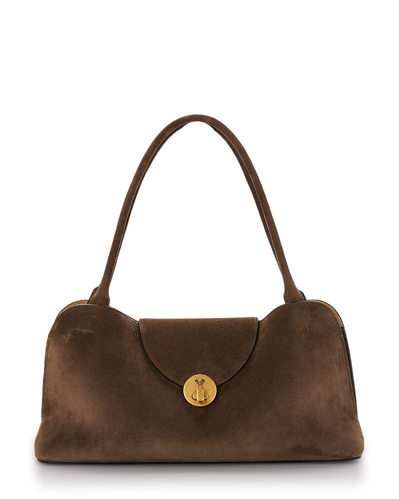 Versace Medium Suede Shoulder Bag