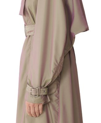 Flowing Taffeta Trench Coat
