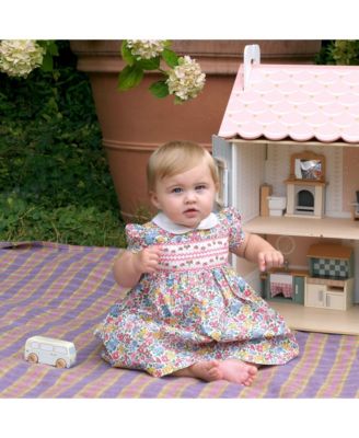 Girls' Ditsy Floral Smocked Dress and Bloomers - Baby