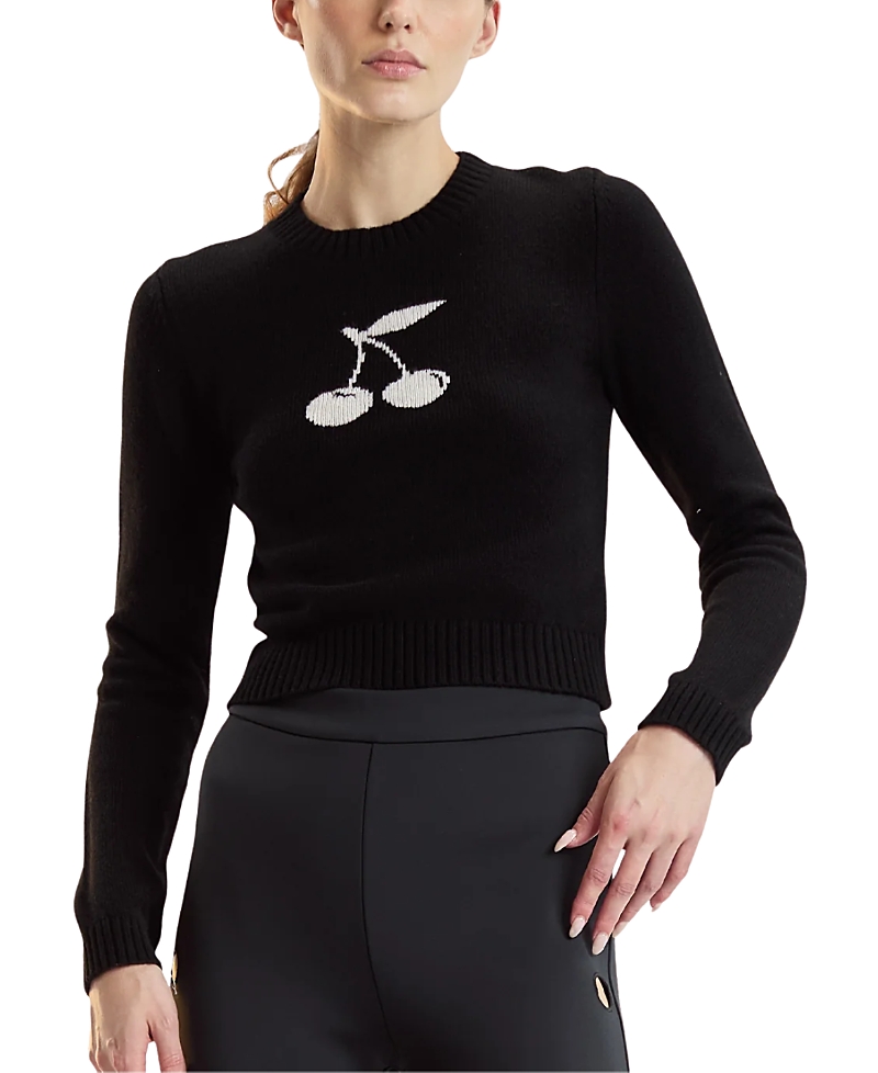 Cynthia Rowley Intarsia Cropped Sweater