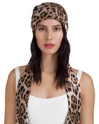 Gigi Leopard Print Satin Headscarf