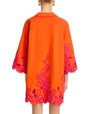 Paisley Bloom Embr Arcia Kaftan Dress