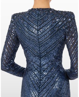  Eve Sequin-Embellished V-neck Dress