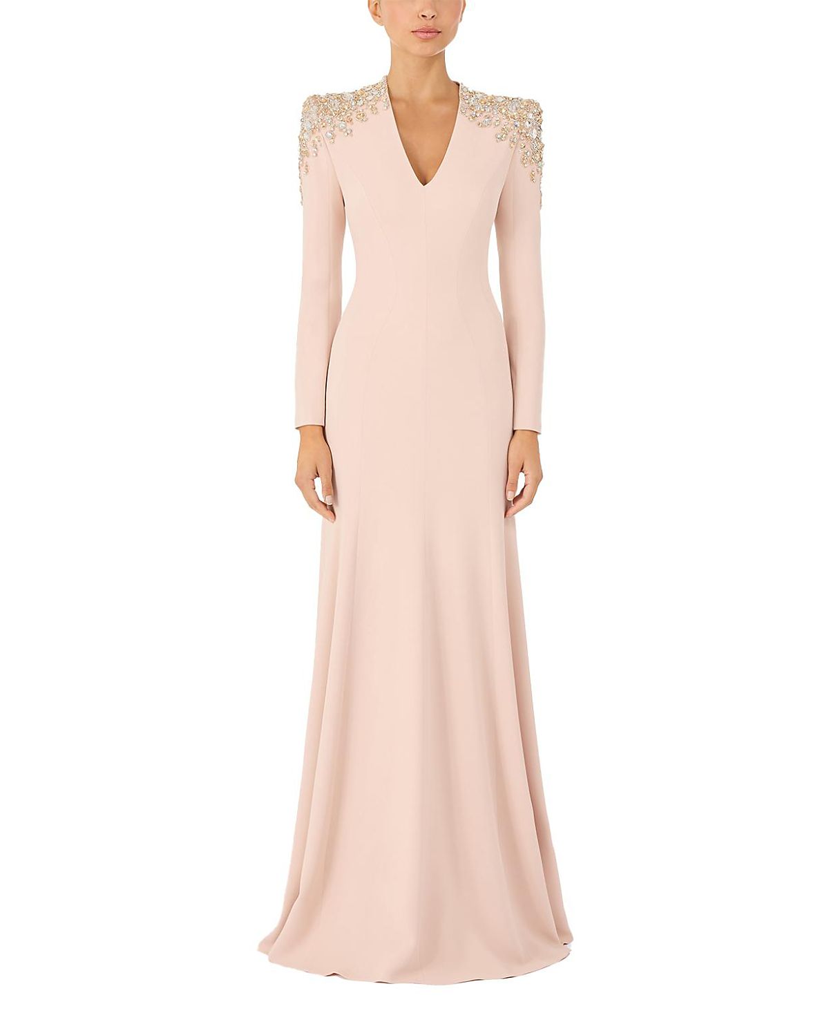 Jenny Packham Nila Beaded V-neck Maxi Dress