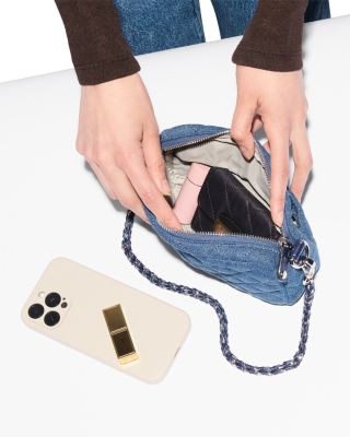 Crosby Mini Quilted Denim Crossbody Bag 