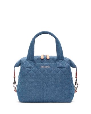Sutton Deluxe Small Quilted Denim Satchel 