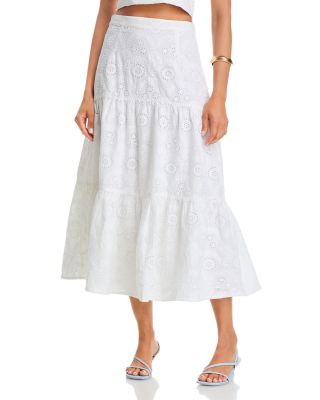 Svea Eyelet Flared Skirt