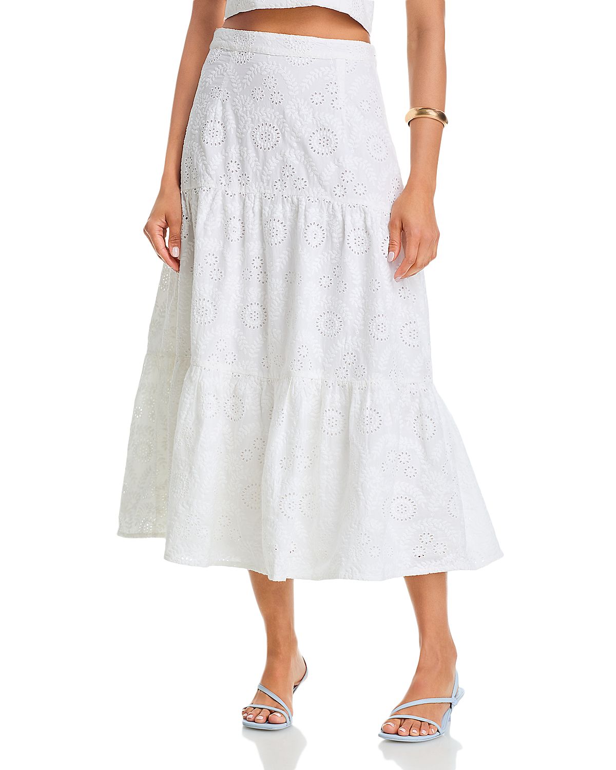 French Connection Svea Eyelet Flared Skirt