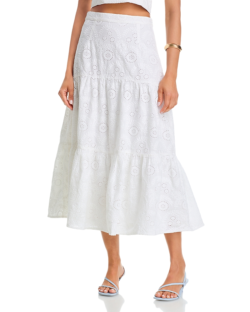French Connection Svea Eyelet Flared Skirt