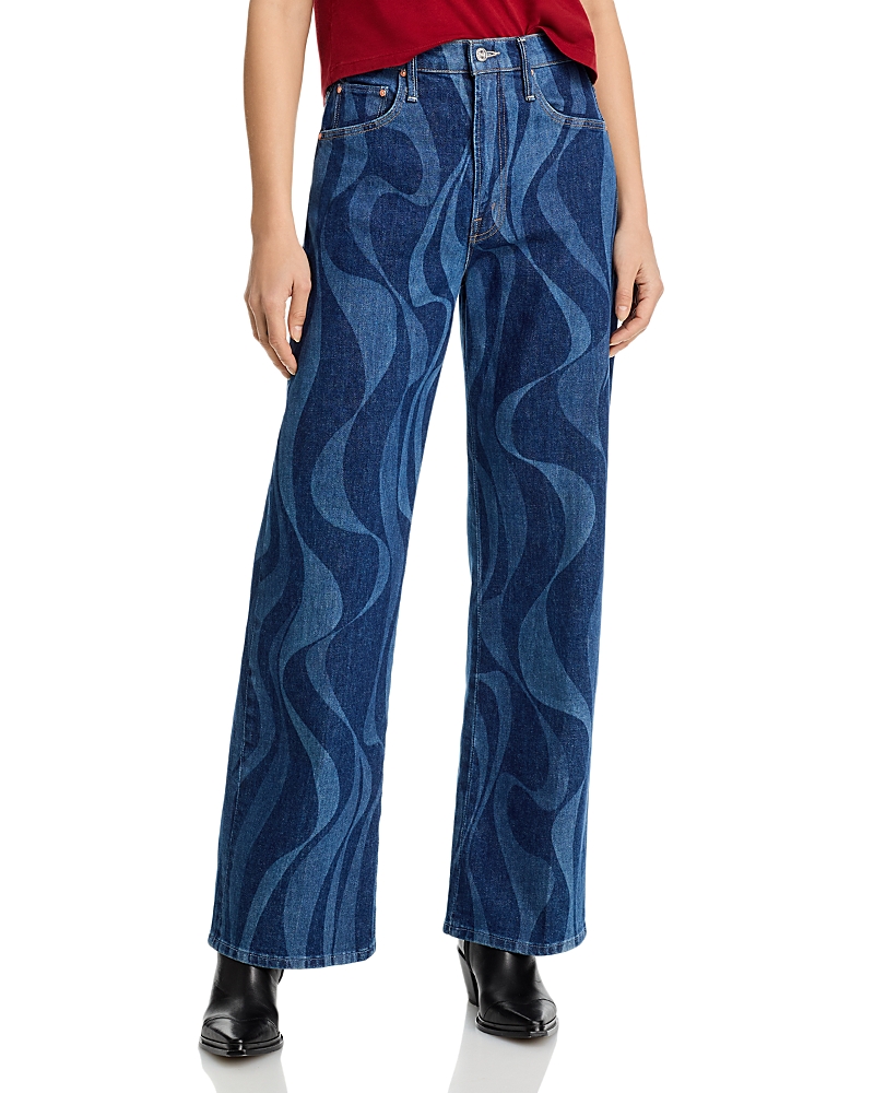 Mother The Lasso Sneak High Rise Jeans in Twist of Fate