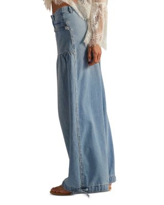 Lotus Mid Rise Balloon Jeans in Bijou Blue