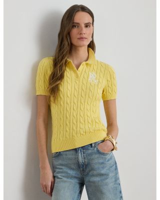 Cable Knit Polo Sweater