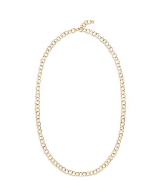 18K Yellow Gold Beehive Chain Necklace, 24"