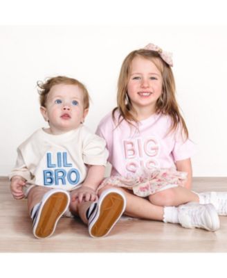 Boys' Lil Bro Embroidered Patch Short Sleeve Romper - Baby