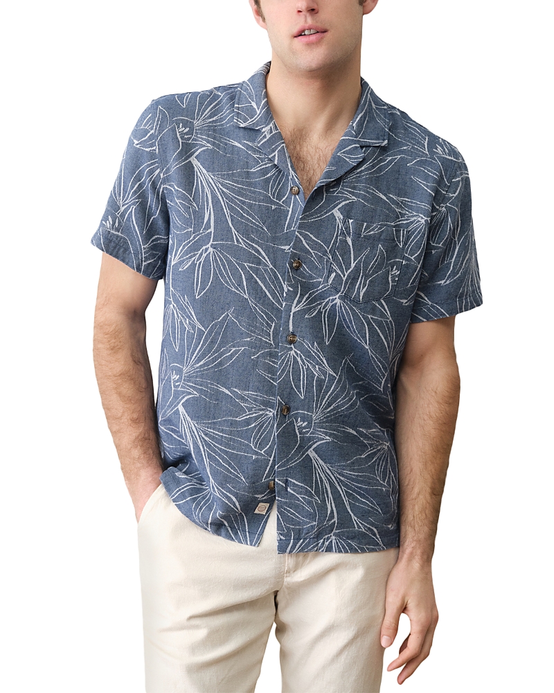 Marine Layer Resort Blue Floral Shirt
