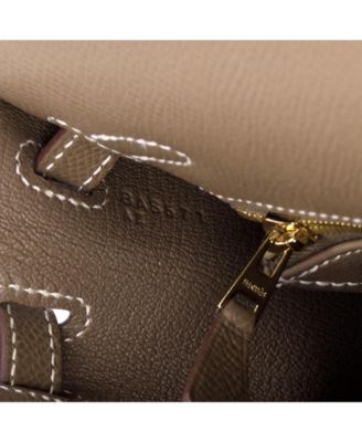 Kelly 25 Handbag Grey Epsom with Gold Hardware