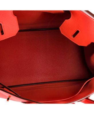 Birkin 30 Handbag Red Epsom with Gold Hardware