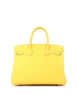 Birkin 30 Handbag Yellow Epsom with Palladium Hardware
