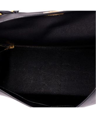 Kelly 32 Handbag Black Epsom with Gold Hardware