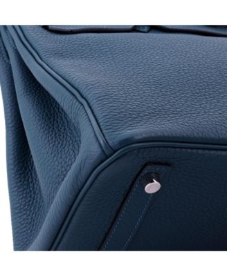 Birkin 30 Handbag Blue Togo with Palladium Hardware