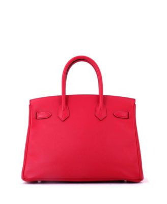 Birkin 30 Handbag Red Epsom with Palladium Hardware