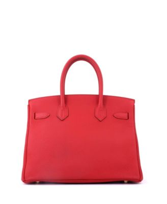 Birkin 30 Handbag Red Togo with Gold Hardware