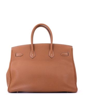 Birkin 35 Handbag Brown Togo with Gold Hardware