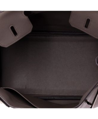 Birkin 25 Handbag Grey Swift with Palladium Hardware