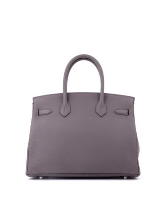 Birkin 30 Handbag Grey Togo with Palladium Hardware