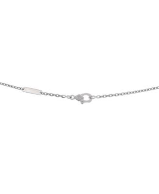  Two Butterfly Pendant Necklace 18K White Gold and Diamonds, 16"