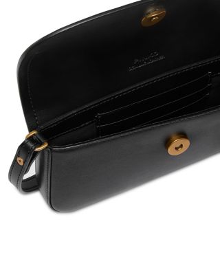 Flat Vitello Leather Saddle Bag 