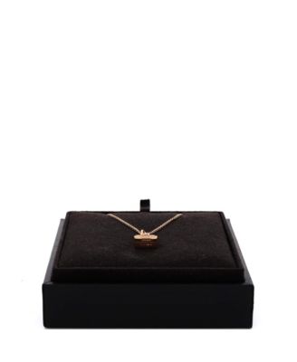 Birkin Amulette NM Pendant Necklace 18K Rose Gold and Diamonds, 15.75"