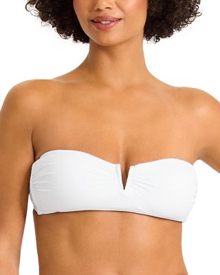 Pearl V Front Bandeau Bikini Top & Pearl Hipster Bikini Bottom