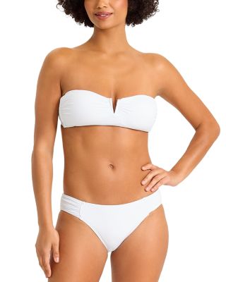 Pearl V Front Bandeau Bikini Top & Pearl Hipster Bikini Bottom