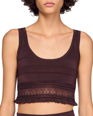 Andre Pointelle Knit Crop Top