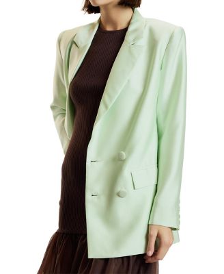  Silk Wool Double Breasted Blazer