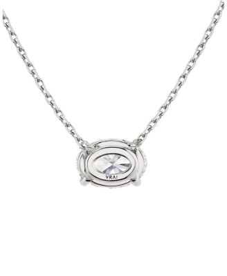  Solitaire Necklace in 14K Gold, 0.75ctw Oval Lab Grown Diamond