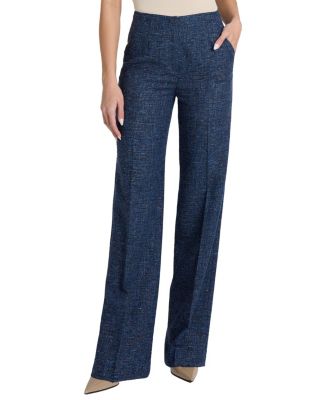 Della Straight Leg Pants in Modern Donegal Fabric