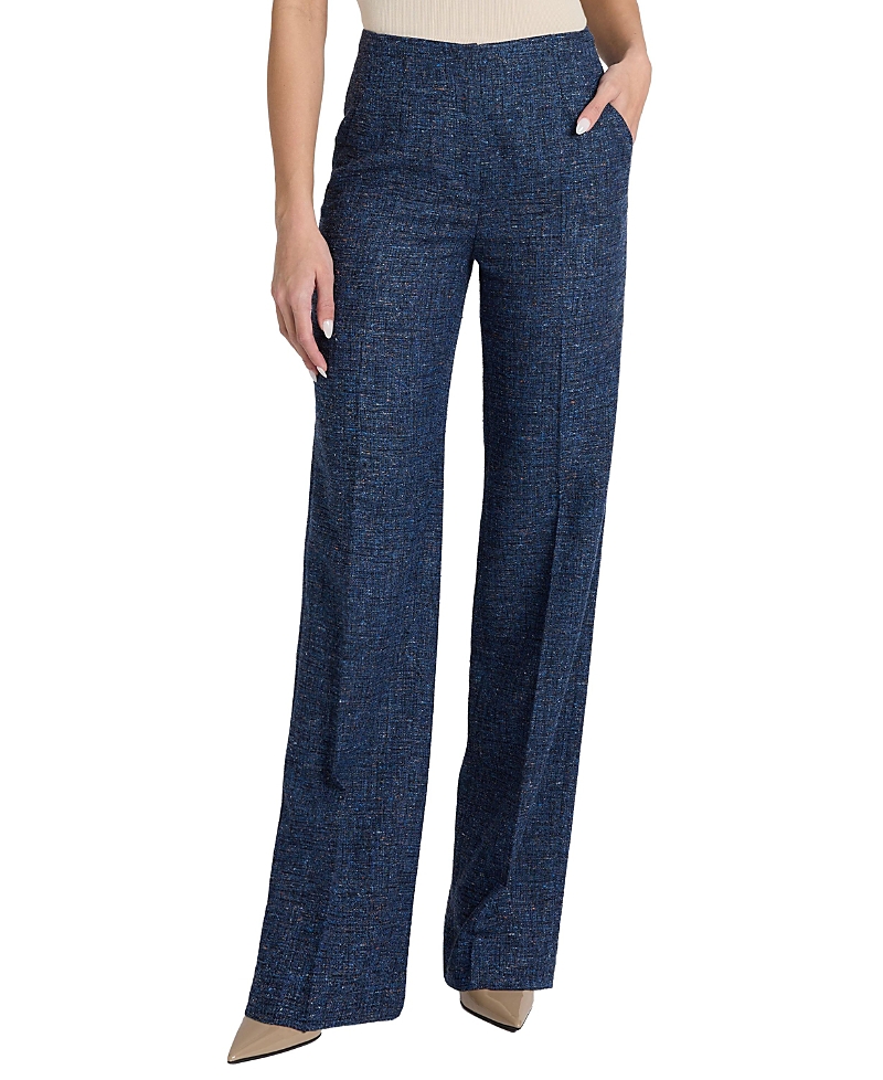 Santorelli Della Straight Leg Pants in Modern Donegal Fabric