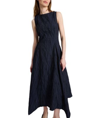  Palma Sleeveless Midi Dress in Abstract Jacquard