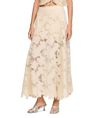 Maya Long Guipure Lace Skirt