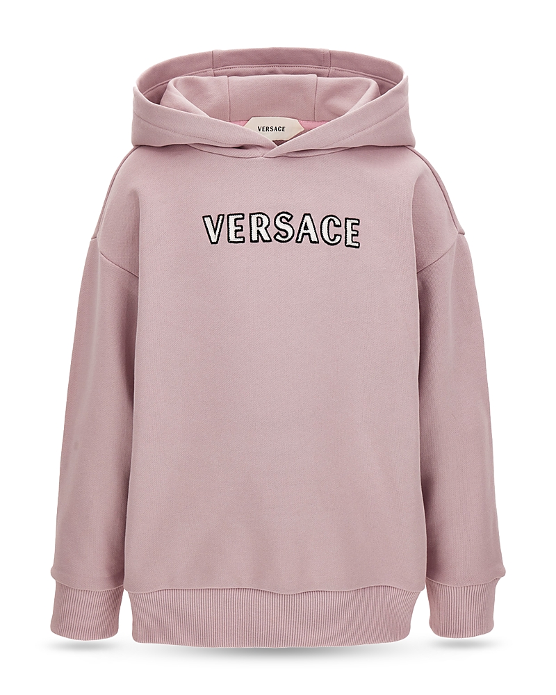 Versace Unisex Embroidered Logo Fleece Hoodie - Little Kid, Big Kid