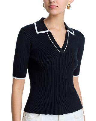 Elbow Sleeve Polo Top - Exclusive