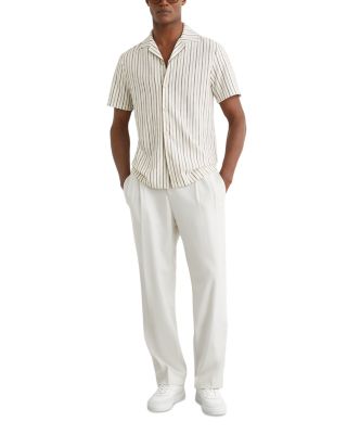 Percy Textured Stripe Cubano Shirt