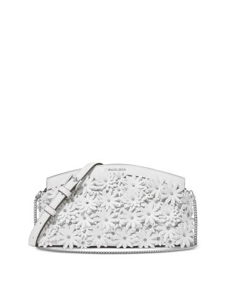 Athena Small Floral Embellished Leather Crossbody Clutch