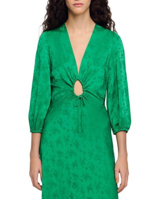 Floral Jacquard Maxi Dress