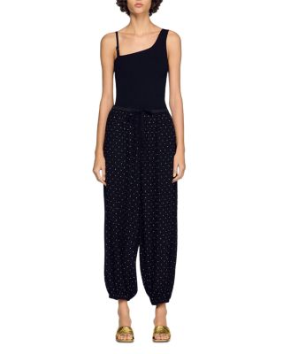 Joao Rhinestone Wide Leg Trousers